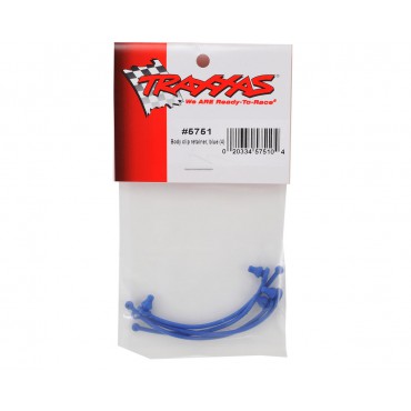 RETENTORES DE CLIPS DE COR AZUL TRAXXAS 4 PEÇAS BODY CLIP RETAINER TRAX 5751